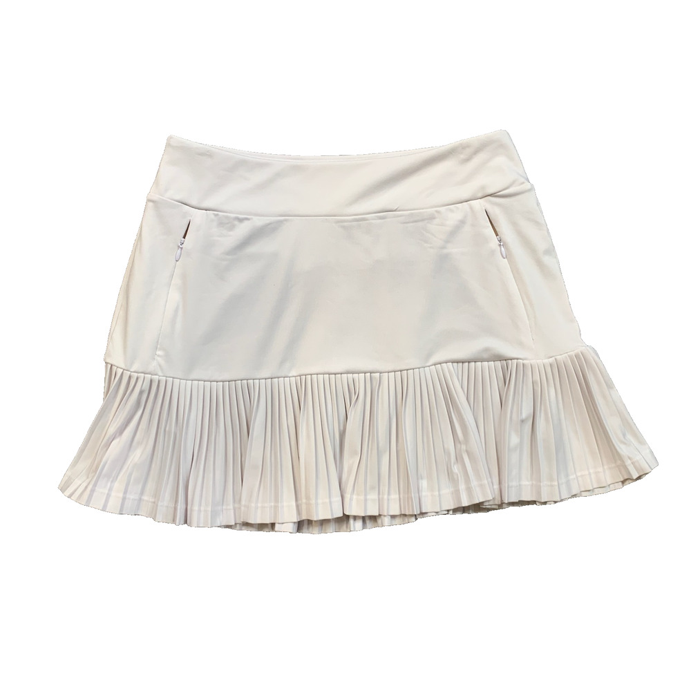 Tail Skort Womens S Small Off White Pleated Hem Zip Pocket Golf Inner Lined